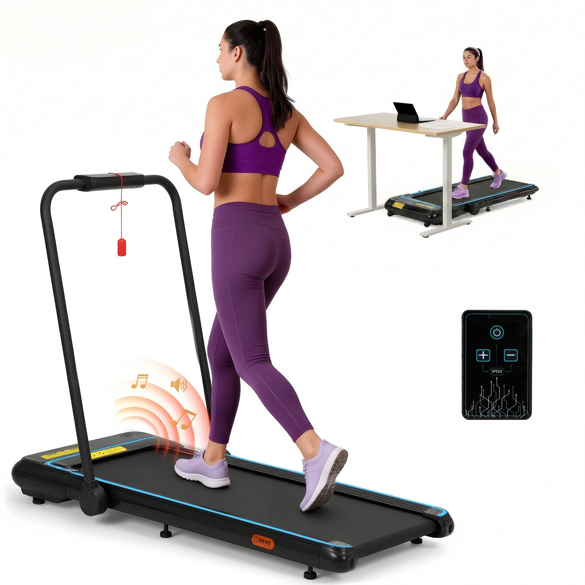 Everfit Treadmill Electric Walking Pad Under Desk Home Gym Fitness 420mm Remote TMILL-TITAN42-PAD