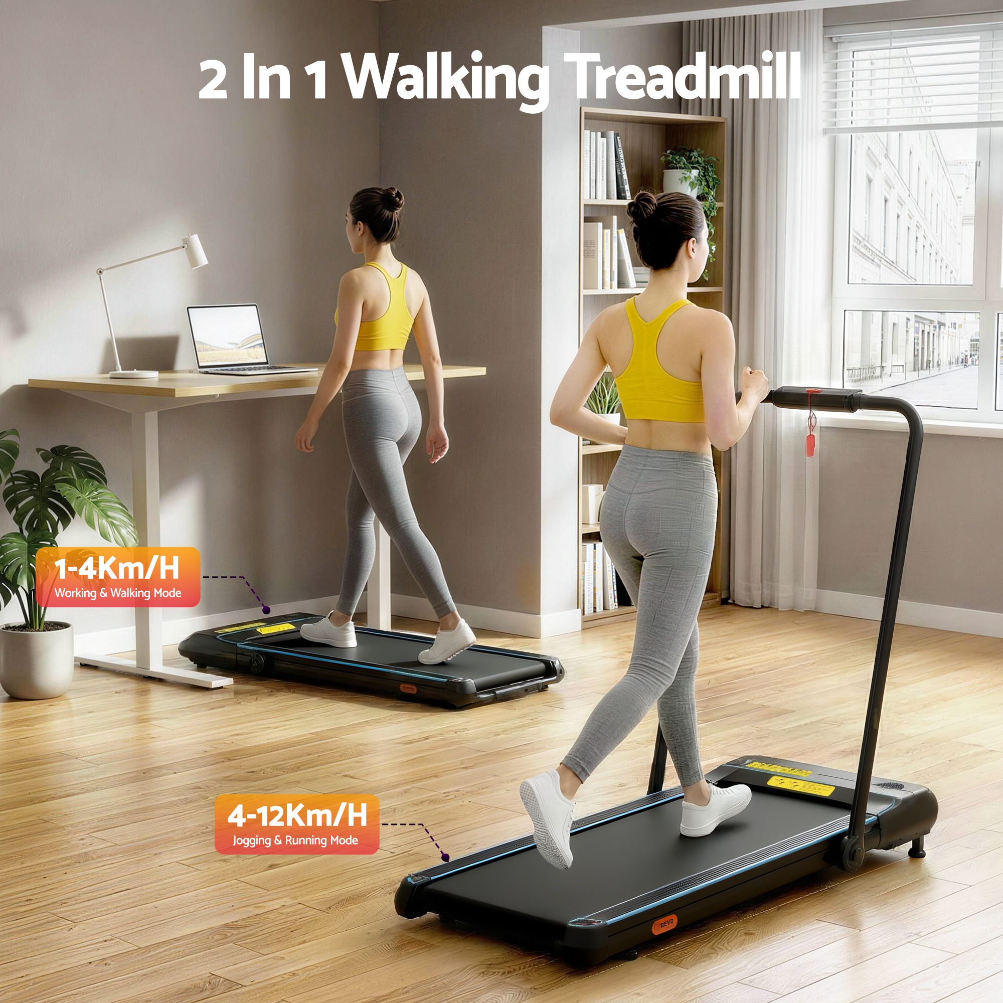 Everfit Treadmill Electric Walking Pad Under Desk Home Gym Fitness 420mm Remote TMILL-TITAN42-PAD