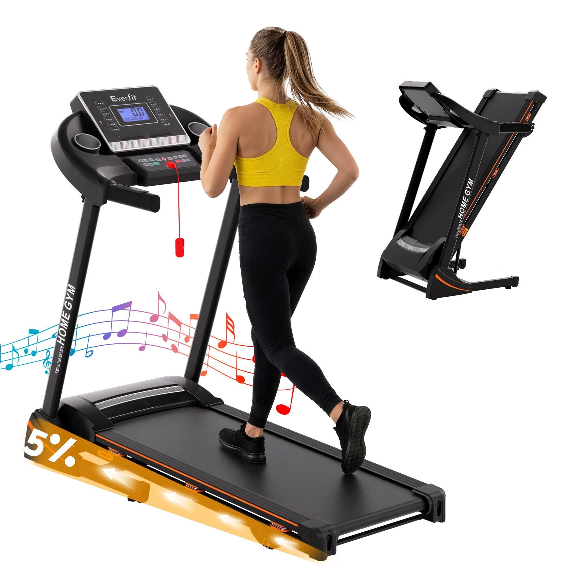 Everfit Treadmill Electric Home Gym Fitness Exercise Machine Hydraulic 420mm TMILL-TITAN42-SIM