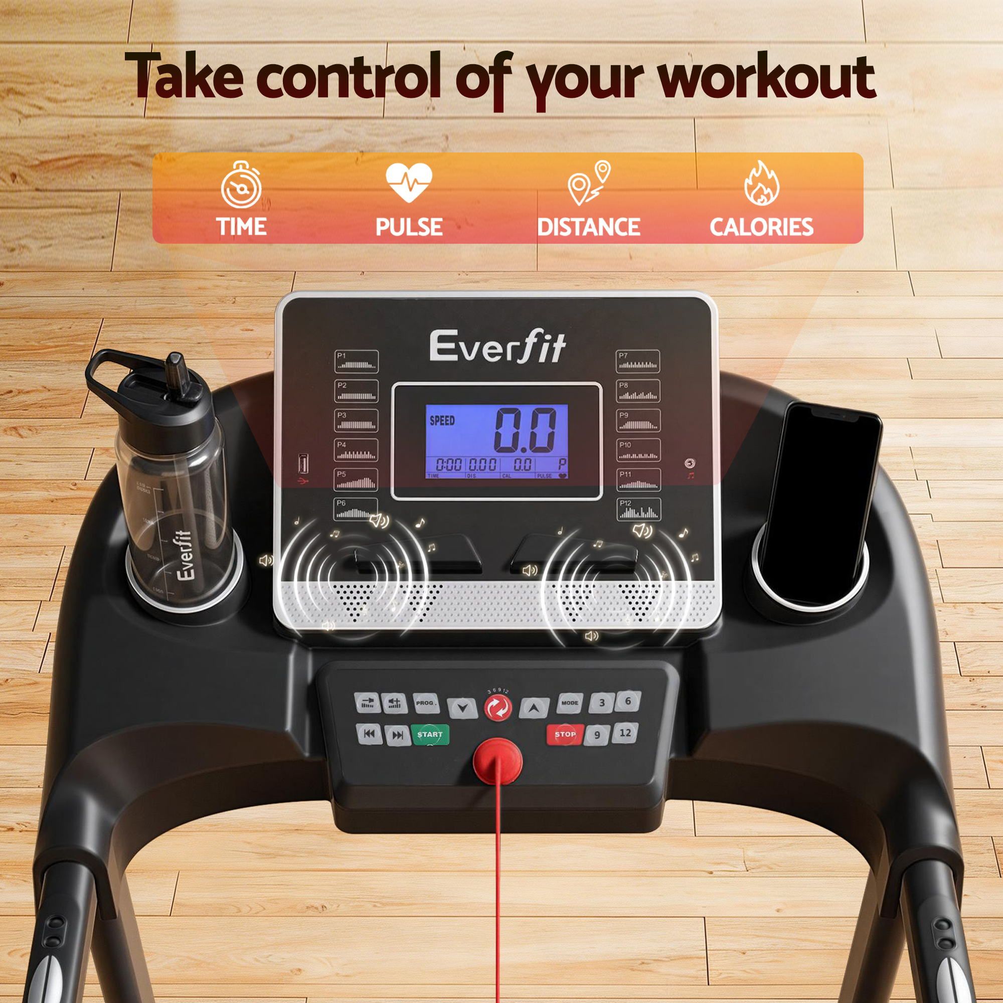 Everfit Treadmill Electric Home Gym Fitness Exercise Machine Hydraulic 420mm TMILL-TITAN42-SIM