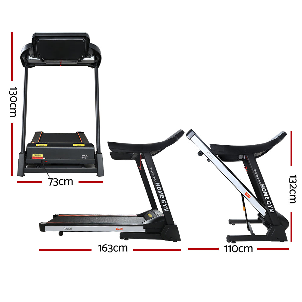 Everfit Treadmill Electric Auto Level Incline Home Gym Fitness Exercise 450mm TMILL-TITAN45-AUTO