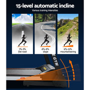 Everfit Treadmill Electric Auto Level Incline Home Gym Fitness Exercise 450mm TMILL-TITAN45-AUTO