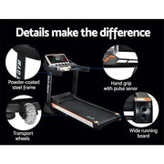Everfit Treadmill Electric Auto Level Incline Home Gym Fitness Exercise 450mm TMILL-TITAN45-AUTO