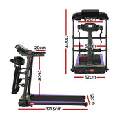 Everfit Treadmill Electric Home Gym Fitness Exercise Machine w/ Massager 400mm TMLL-400-MSG
