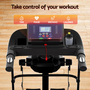Everfit Treadmill Electric Home Gym Fitness Exercise Machine w/ Massager 400mm TMLL-400-MSG