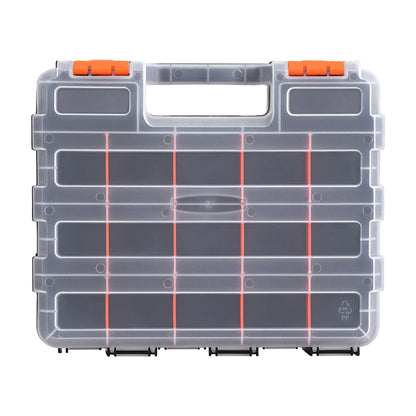 Giantz Double Sided Tool Box Organizer with 34 Compartment Small Parts Storage TO-SCREW-1T-OR