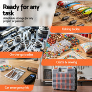 Giantz Double Sided Tool Box Organizer with 34 Compartment Small Parts Storage TO-SCREW-1T-OR