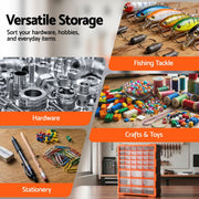 Giantz 39-Drawer Tool Storage Cabinet Anti-Drop Hardware Organizer TO-SCREW-39BIN-OR