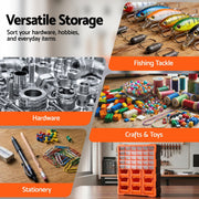 Giantz Tool Organizer 39-Drawer Hardware Cabinet Screw Storage Box Anti-Drop TO-SCREW-39DW-OR