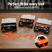 Giantz 3 Pack Tool Box Organizer with Hardware Storage Box for Small Parts TO-SCREW-3T-OR