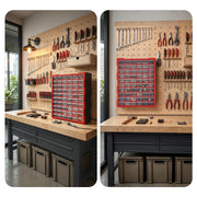 Giantz 60-Drawer Tool Storage Cabinet, Anti-Drop Hardware Organizer Storage Box TO-SCREW-60BIN-RD