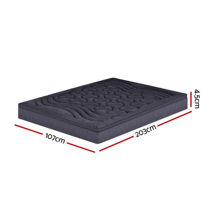 Giselle Bedding 3-Zone Pillowtop Mattress Topper 1000GSM for Back Pain Relief Washable with 45cm Deep Pocket TOPPER-3ZONE-CHAR-KS