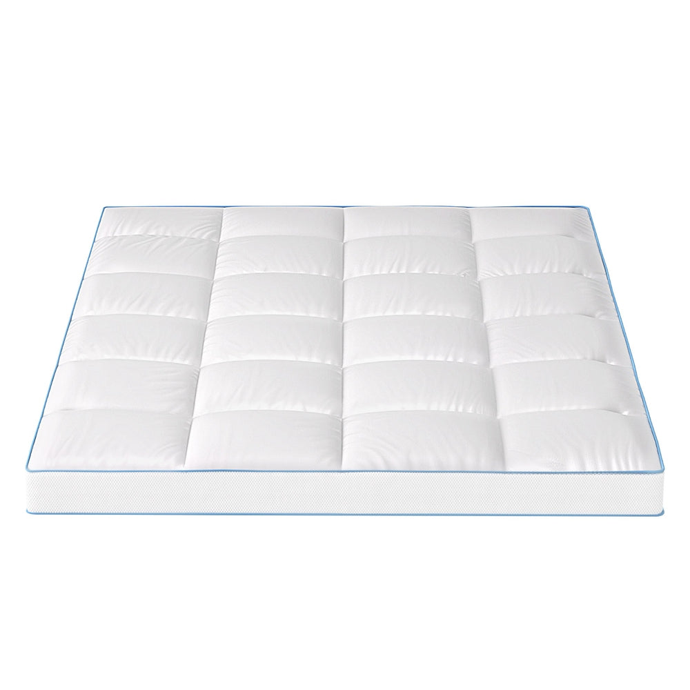 Giselle Bedding 1500GSM Bamboo Pillowtop Mattress Topper 10cm Thick Pad for Back Pain Relief, High Loft TOPPER-BAM-10-D