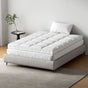 Giselle Bedding 1500GSM Bamboo Pillowtop Mattress Topper 10cm Thick Pad for Back Pain Relief, High Loft TOPPER-BAM-10-D