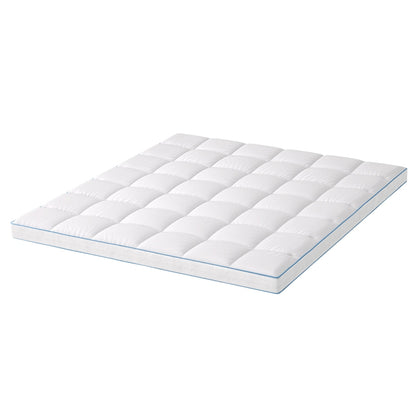 Giselle Bedding 1500GSM Bamboo Pillowtop Mattress Topper 10cm Thick Pad for Back Pain Relief, High Loft TOPPER-BAM-10-K