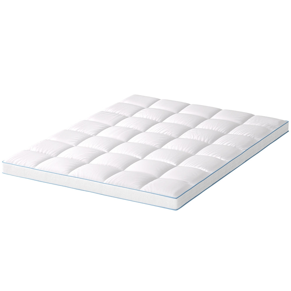 Giselle Bedding 1500GSM Bamboo Pillowtop Mattress Topper 10cm Thick Pad for Back Pain Relief, High Loft TOPPER-BAM-10-Q