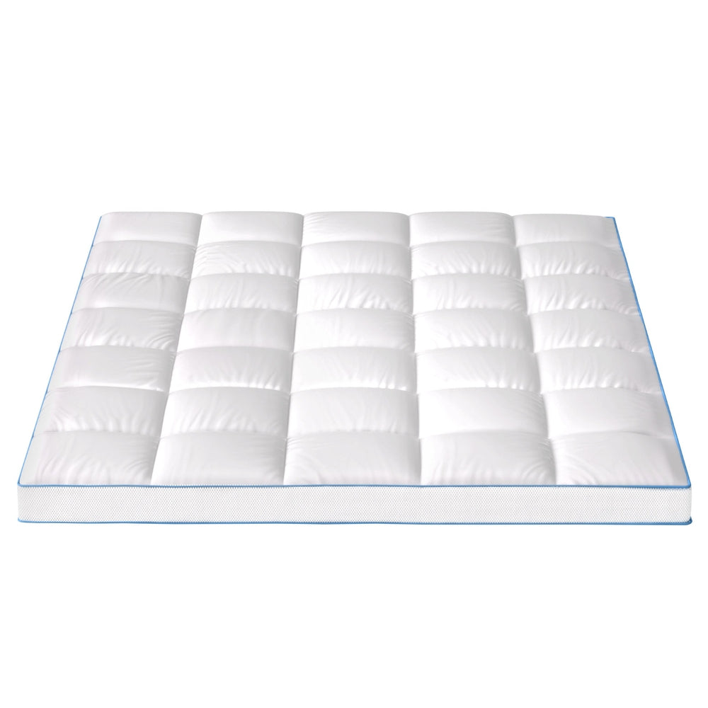 Giselle Bedding 1500GSM Bamboo Pillowtop Mattress Topper 10cm Thick Pad for Back Pain Relief, High Loft TOPPER-BAM-10-Q
