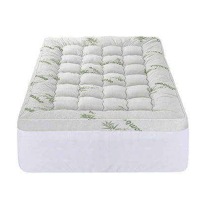 Giselle Bedding 1500GSM Pillowtop Mattress Topper Bamboo Mattress Pad for Back Pain Relief Washable 11cm TOPPER-BAM-11-S