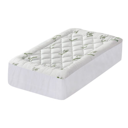 Giselle Bedding 5cm Pillowtop Mattress Topper 1000GSM Thick Soft Bamboo Cooling Pad for Back Pain Relief & TOPPER-BAM-5-KS