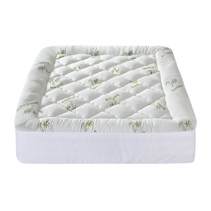 Giselle Bedding 5cm Pillowtop Mattress Topper 1000GSM Thick Soft Bamboo Cooling Pad for Back Pain Relief & TOPPER-BAM-5-Q