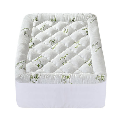 Giselle Bedding 5cm Pillowtop Mattress Topper 1000GSM Thick Soft Bamboo Cooling Pad for Back Pain Relief & TOPPER-BAM-5-S