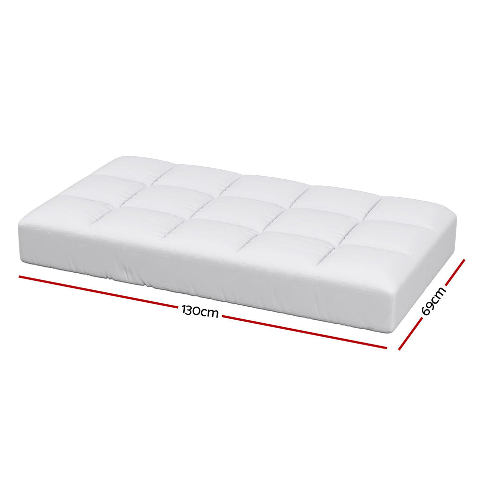 Giselle Bedding Baby Cot Pillowtop Mattress Topper 750GSM Bamboo Cooling Pad for Temperature Regulation, TOPPER-BAM-COT-WH