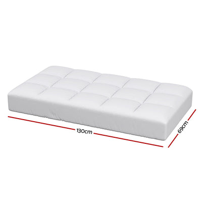 Giselle Bedding Baby Cot Pillowtop Mattress Topper 750GSM Bamboo Cooling Pad for Temperature Regulation, TOPPER-BAM-COT-WH