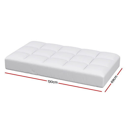 Giselle Bedding Baby Cot Pillowtop Mattress Topper 750GSM Bamboo Cooling Pad for Temperature Regulation, TOPPER-BAM-COT-WH