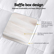 Giselle Bedding Baby Cot Pillowtop Mattress Topper 750GSM Bamboo Cooling Pad for Temperature Regulation, TOPPER-BAM-COT-WH
