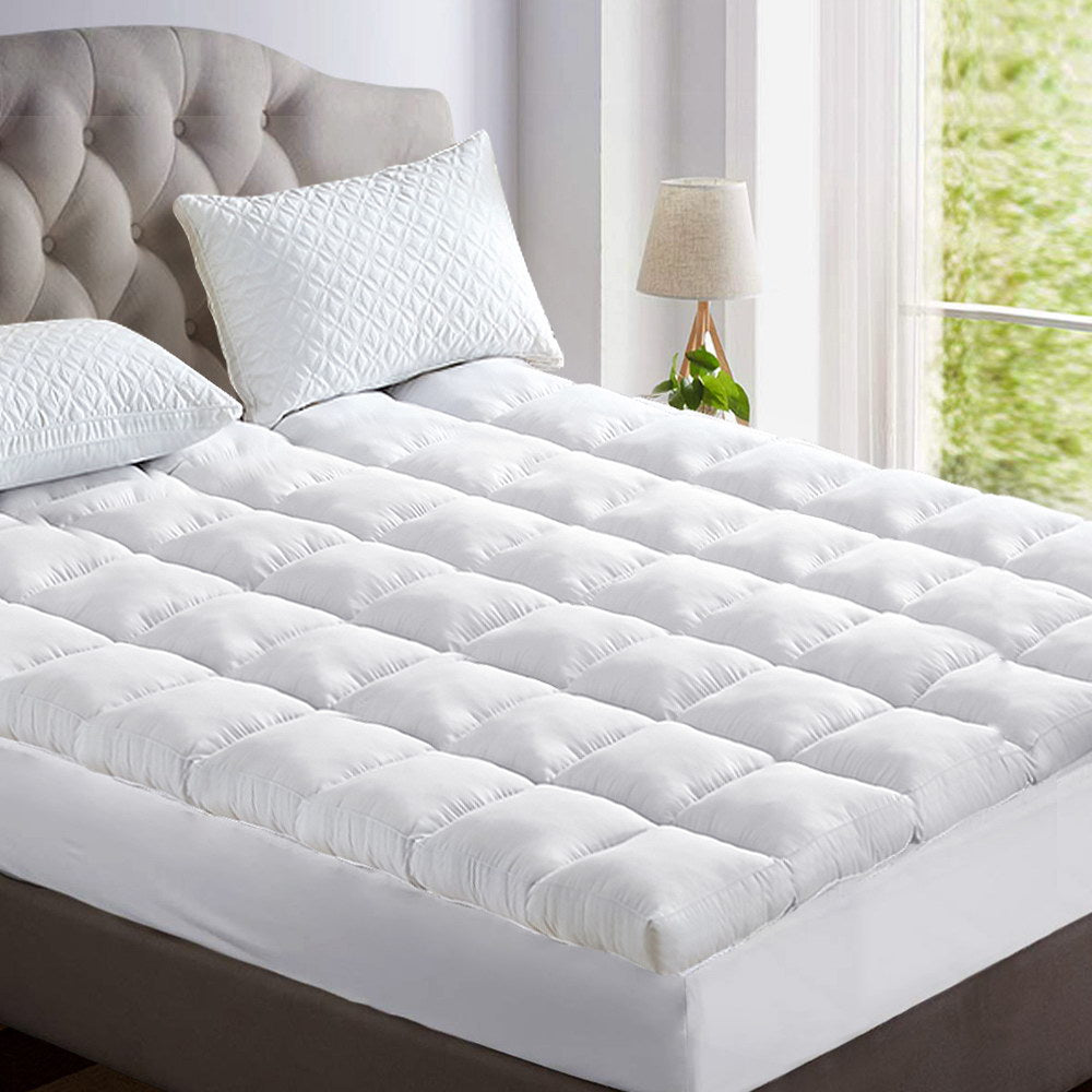 Giselle Bedding 5cm Bamboo Pillowtop Mattress Topper 1000GSM Mattress Pad for Back Pain Relief Washable TOPPER-BAM-K