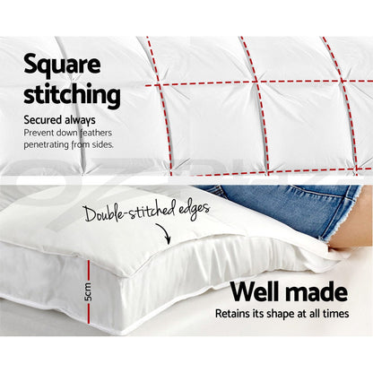 Giselle Bedding 5cm Bamboo Pillowtop Mattress Topper 1000GSM Mattress Pad for Back Pain Relief Washable TOPPER-BAM-Q