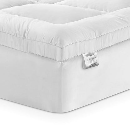 Giselle Bedding 5cm Bamboo Pillowtop Mattress Topper 1000GSM Mattress Pad for Back Pain Relief Washable TOPPER-BAM-S