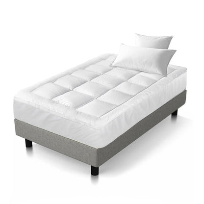 Giselle Bedding 5cm Bamboo Pillowtop Mattress Topper 1000GSM Mattress Pad for Back Pain Relief Washable TOPPER-BAM-S