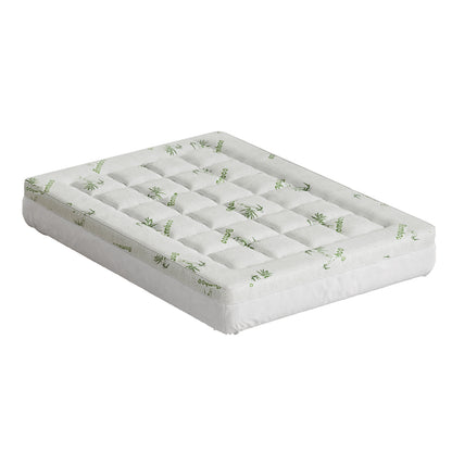 Giselle Bedding Pillowtop Mattress Topper 7.5cm Thick Bamboo Pad for Back Pain Relief Washable Skin-friendly TOPPER-BAM75-D