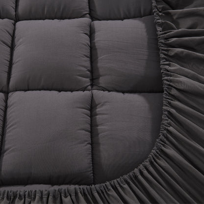 Giselle Bedding Bamboo Charcoal Filling Pillowtop Topper 1000GSM 5cm Thick Pillowtop Pad for Back Pain Relief TOPPER-CHAR-K