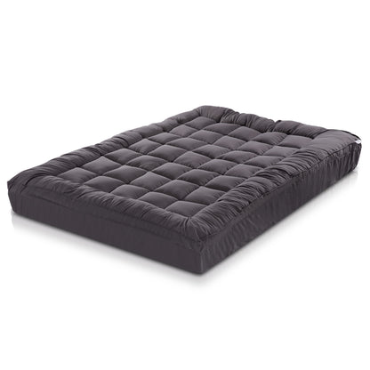 Giselle Bedding Bamboo Charcoal Filling Pillowtop Topper 1000GSM 5cm Thick Pillowtop Pad for Back Pain Relief TOPPER-CHAR-KS