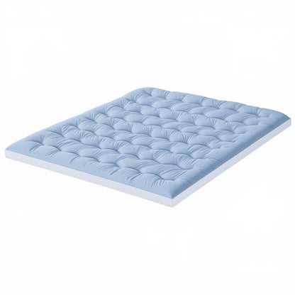 Giselle Bedding Pillowtop Mattress Topper 5cm Reversible Cooling & Soft Coral Fleece Pad for Back Pain TOPPER-DS-D