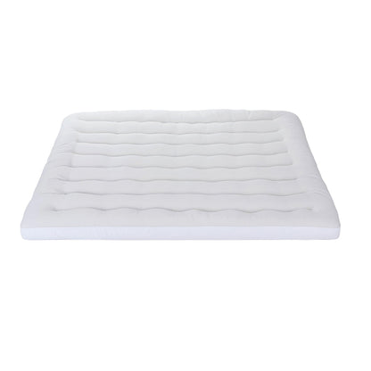 Giselle Bedding Pillowtop Mattress Topper 5cm Reversible Cooling & Soft Coral Fleece Pad for Back Pain TOPPER-DS-K