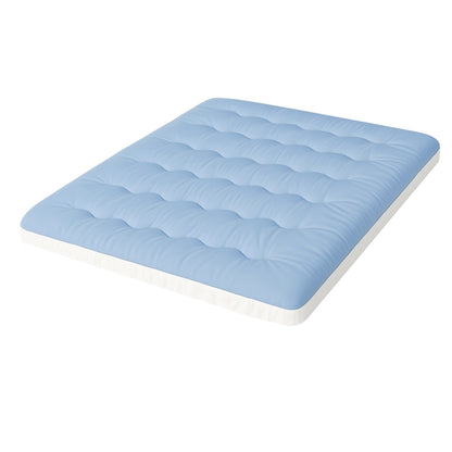 Giselle Bedding Pillowtop Mattress Topper 5cm Reversible Cooling & Soft Coral Fleece Pad for Back Pain TOPPER-DS-KS