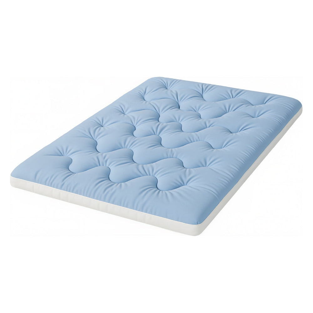 Giselle Bedding Pillowtop Mattress Topper 5cm Reversible Cooling & Soft Coral Fleece Pad for Back Pain TOPPER-DS-S
