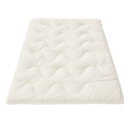 Giselle Bedding Pillowtop Mattress Topper 5cm Reversible Cooling & Soft Coral Fleece Pad for Back Pain TOPPER-DS-S