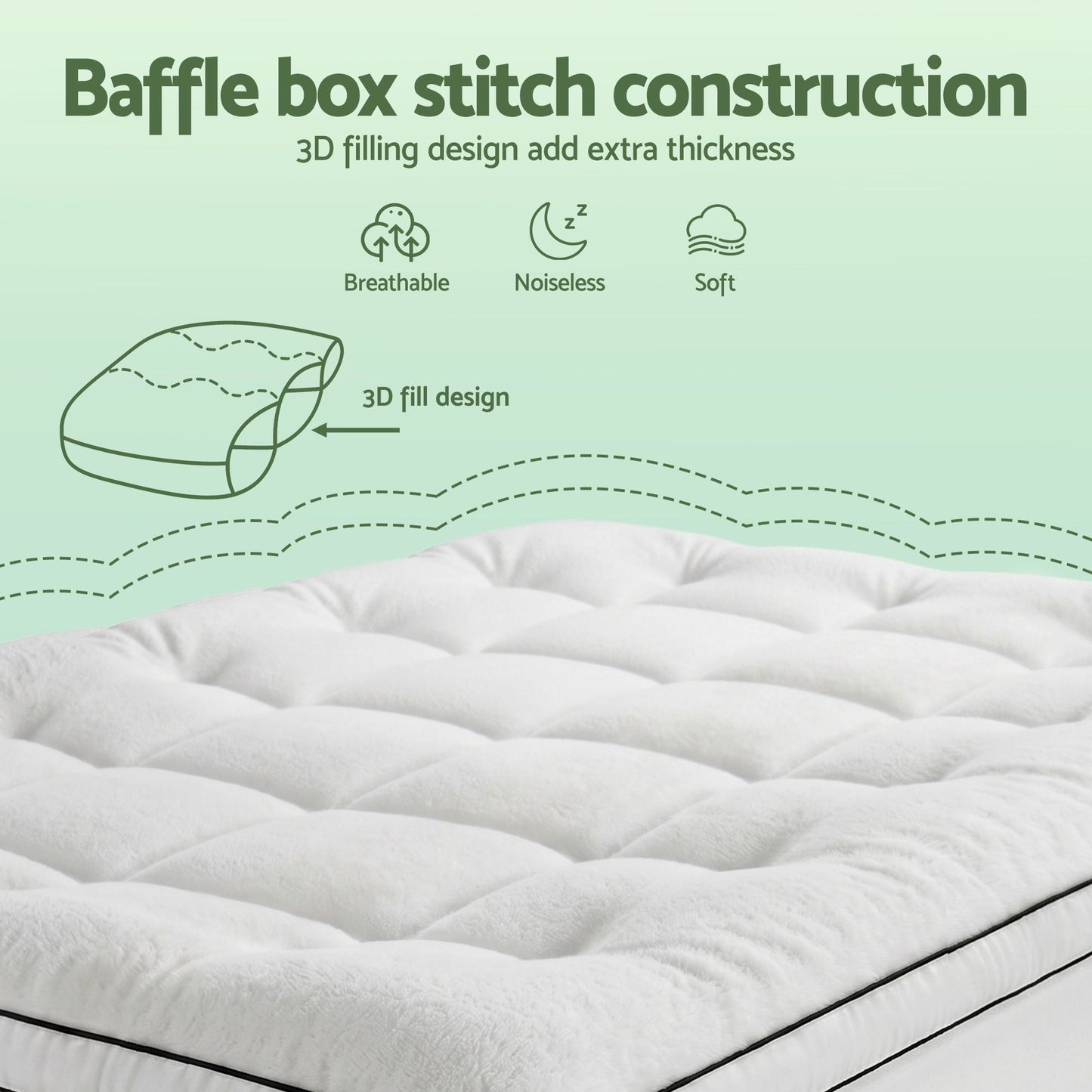 Giselle Bedding Double Mattress Topper 5cm Coral Fleece TOPPER-FLEECE-5-D