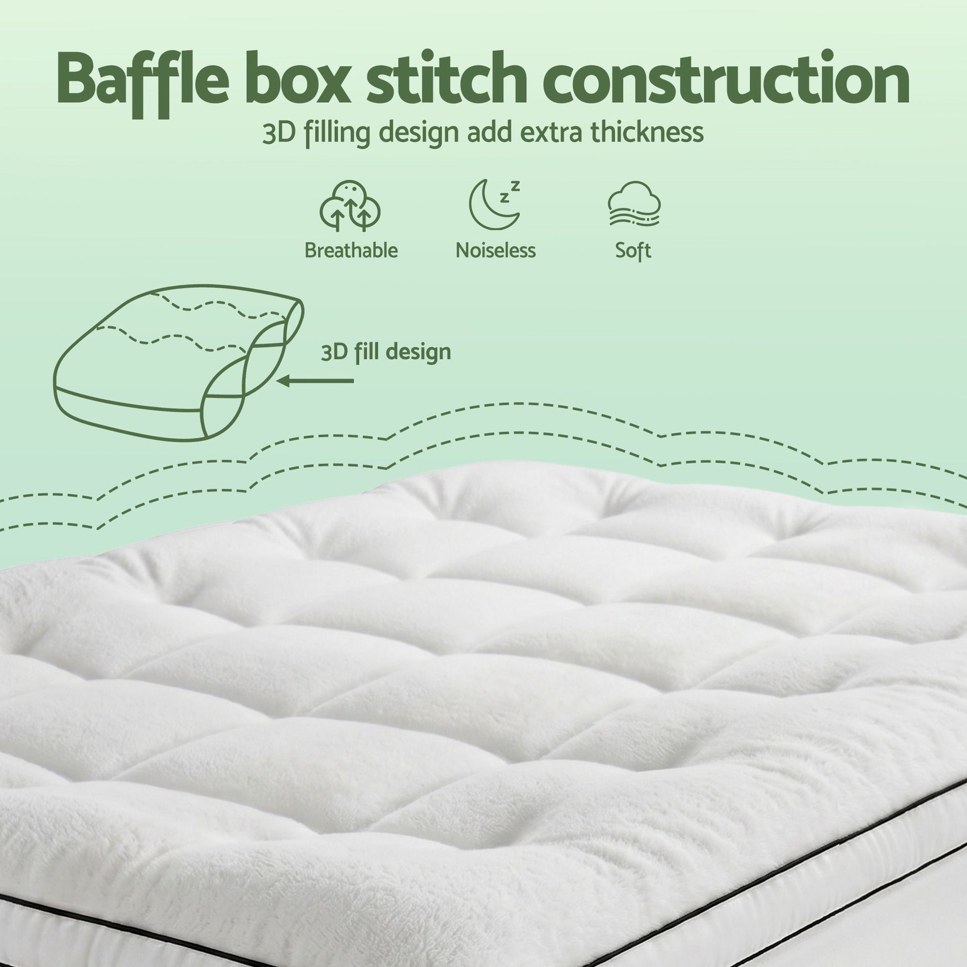 Giselle Bedding Double Mattress Topper 5cm Coral Fleece TOPPER-FLEECE-5-D