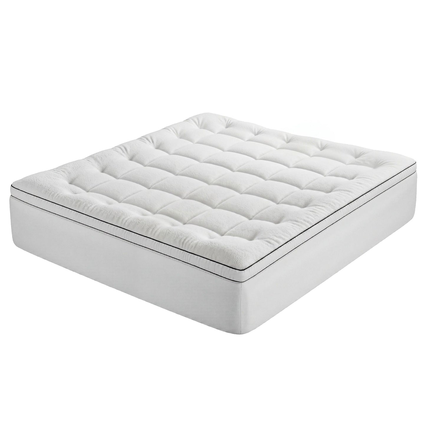 Giselle Bedding King Mattress Topper 5cm Coral Fleece TOPPER-FLEECE-5-K