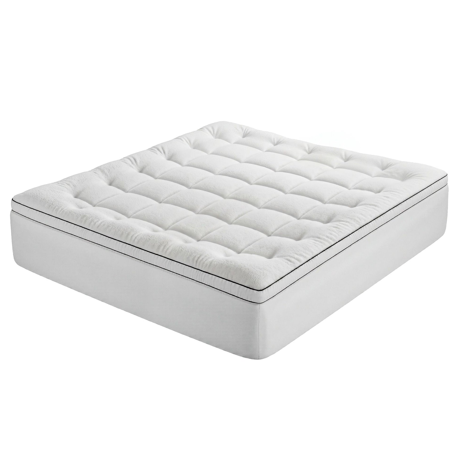 Giselle Bedding King Mattress Topper 5cm Coral Fleece TOPPER-FLEECE-5-K