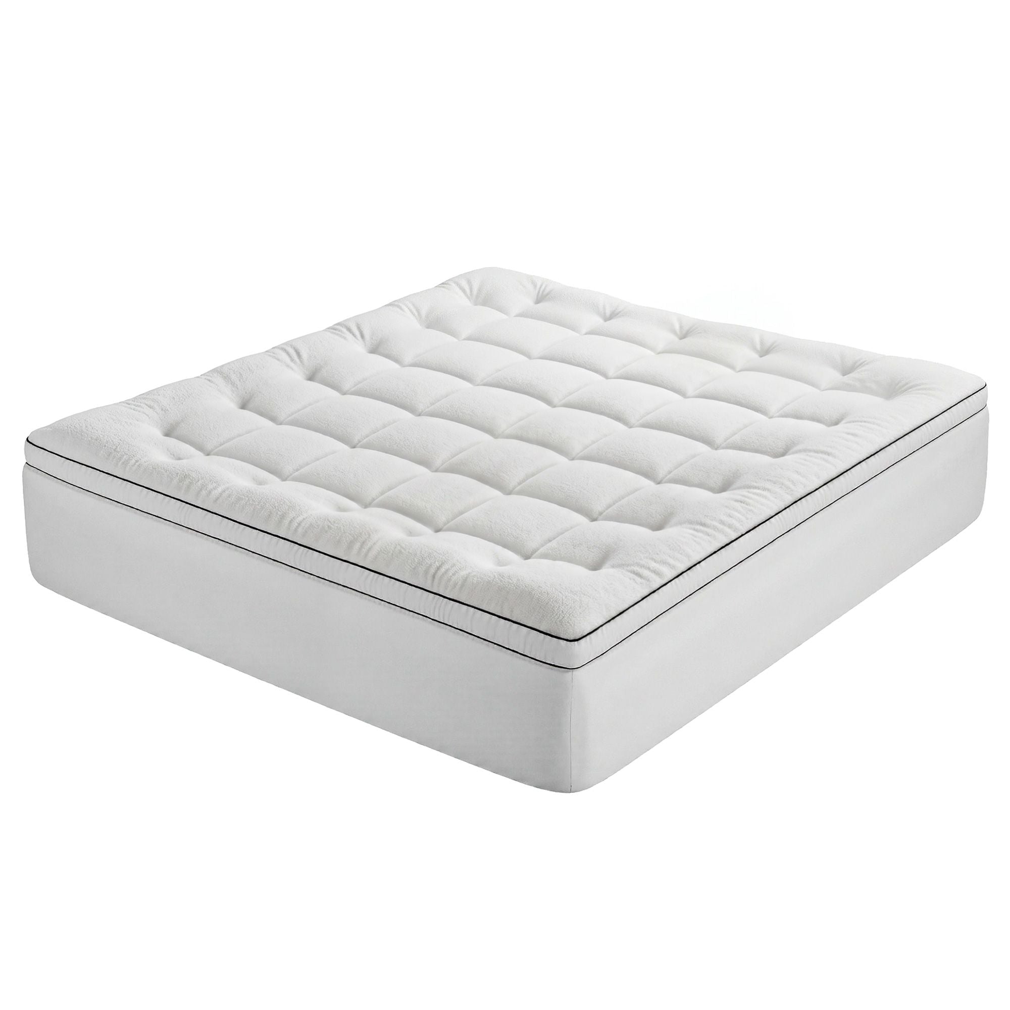 Giselle Bedding King Mattress Topper 5cm Coral Fleece