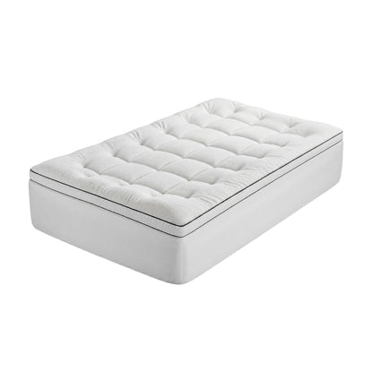 Giselle Bedding King Single Mattress Topper 5cm Coral Fleece TOPPER-FLEECE-5-KS