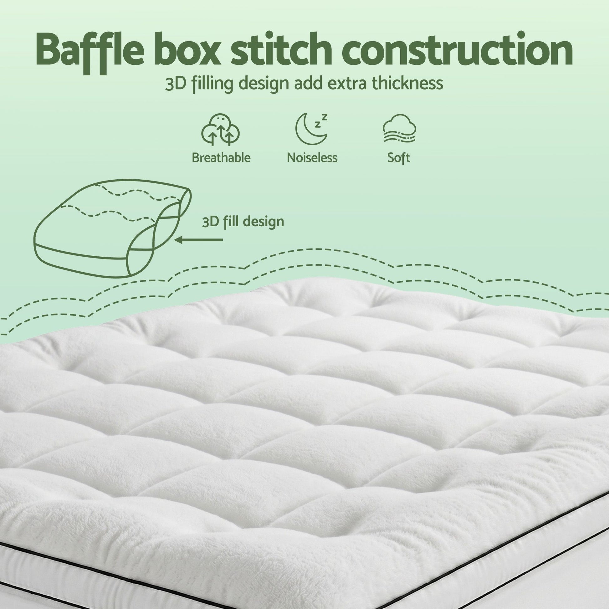 Giselle Bedding Queen Mattress Topper 5cm Coral Fleece TOPPER-FLEECE-5-Q