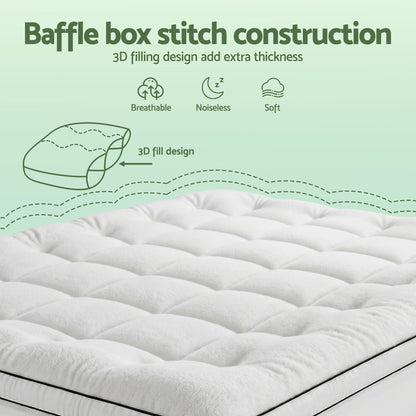 Giselle Bedding Queen Mattress Topper 5cm Coral Fleece TOPPER-FLEECE-5-Q
