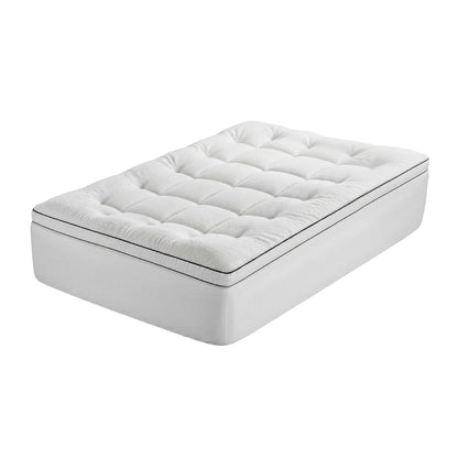 Giselle Bedding Single Mattress Topper 5cm Coral Fleece TOPPER-FLEECE-5-S